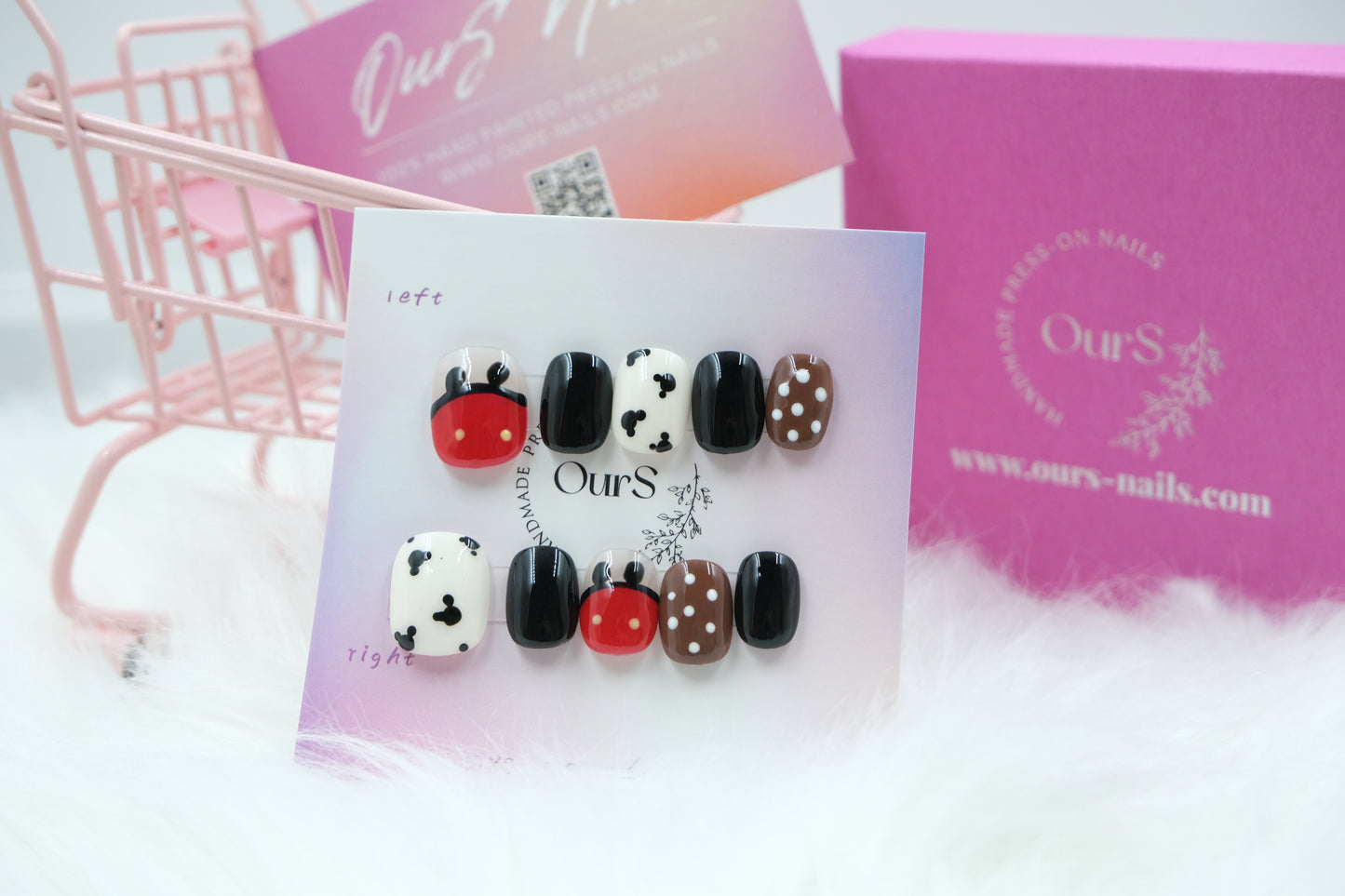 OurS Handmade Nails, Mickey Nails, Short