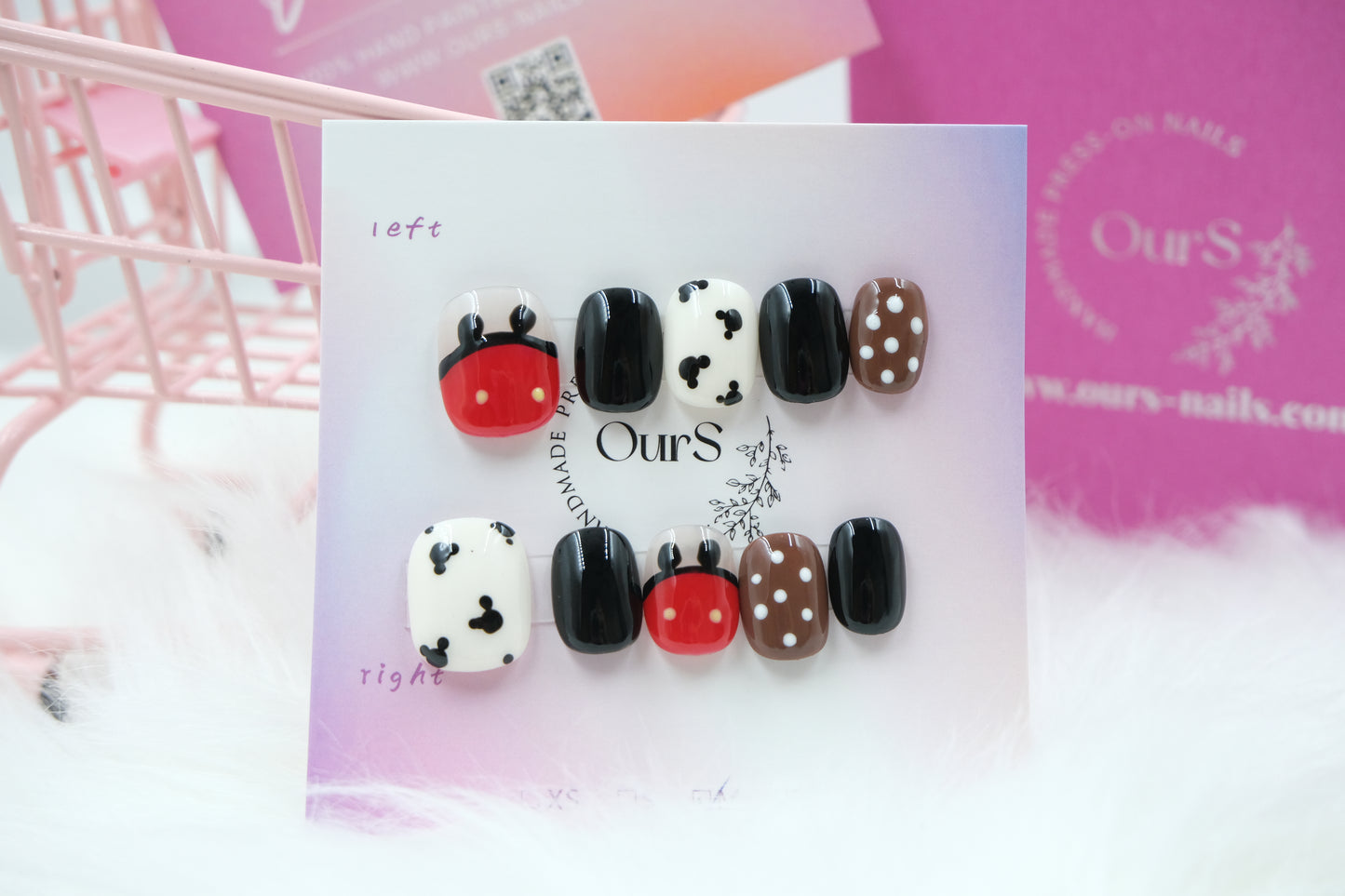 OurS Handmade Nails, Mickey Nails, Short