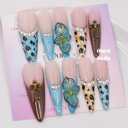 Most Trending 3D Long Nail Design