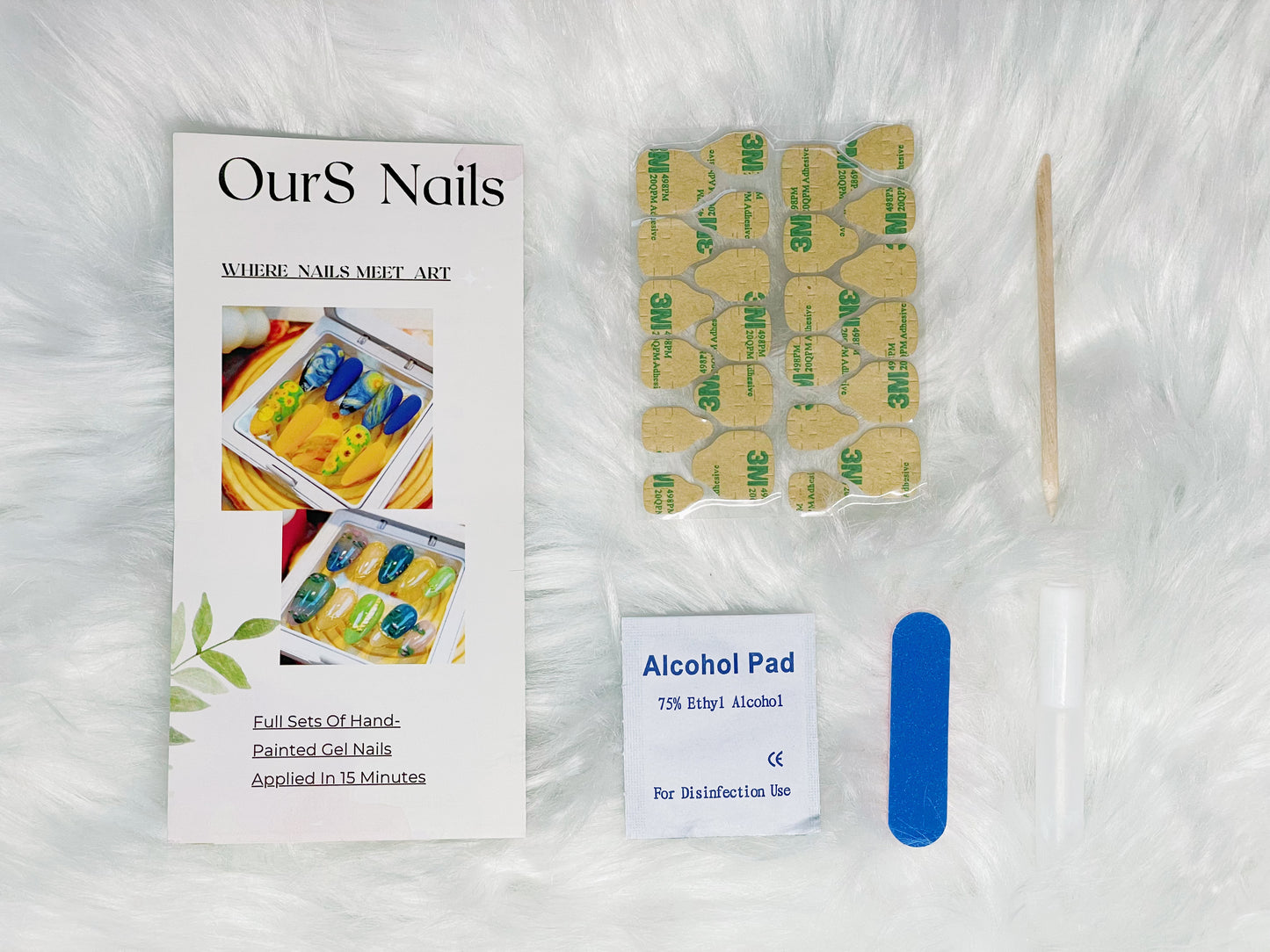 OurS Handmade Gel Nails, Cranes and lotus , Coffin Nails,Press on nails gifts for girls